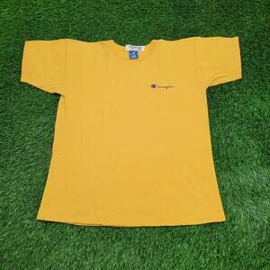 Vintage 90s Champion Shirt Womens XL 22x26 Yellow USA